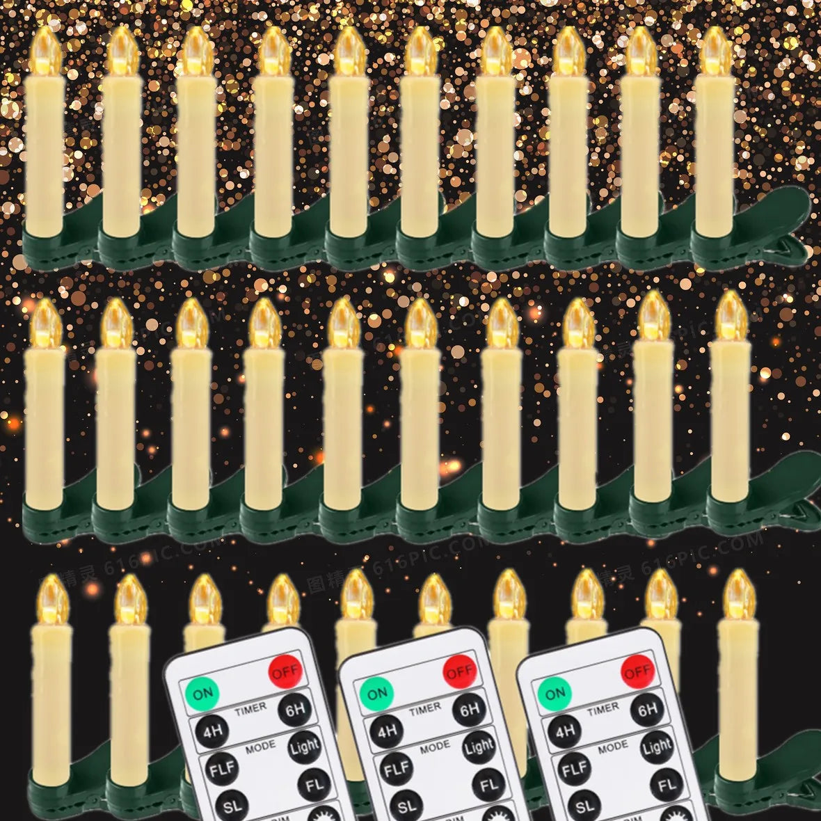 Flameless LED Taper Christmas Candles