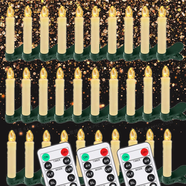 Flameless LED Taper Christmas Candles