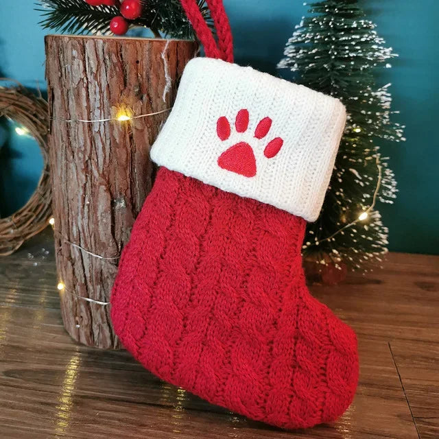 Personalized Knitted Christmas Stocking Decoration