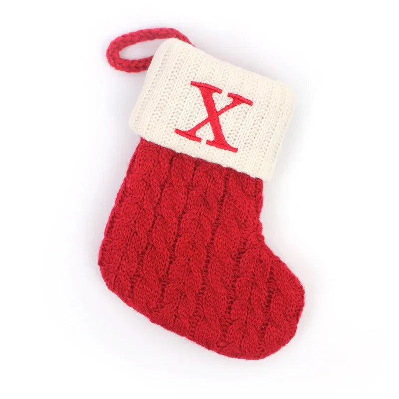Personalized Knitted Christmas Stocking Decoration