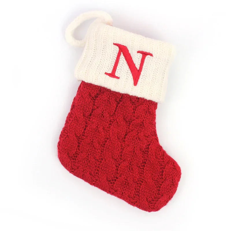 Personalized Knitted Christmas Stocking Decoration