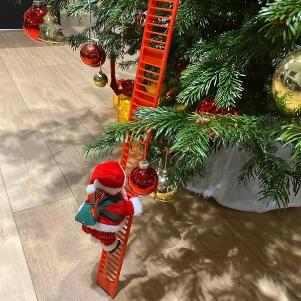 Climbing Santa Ladder with Music