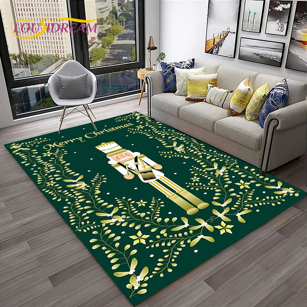 Nutcracker Christmas Cartoon Floor Rug