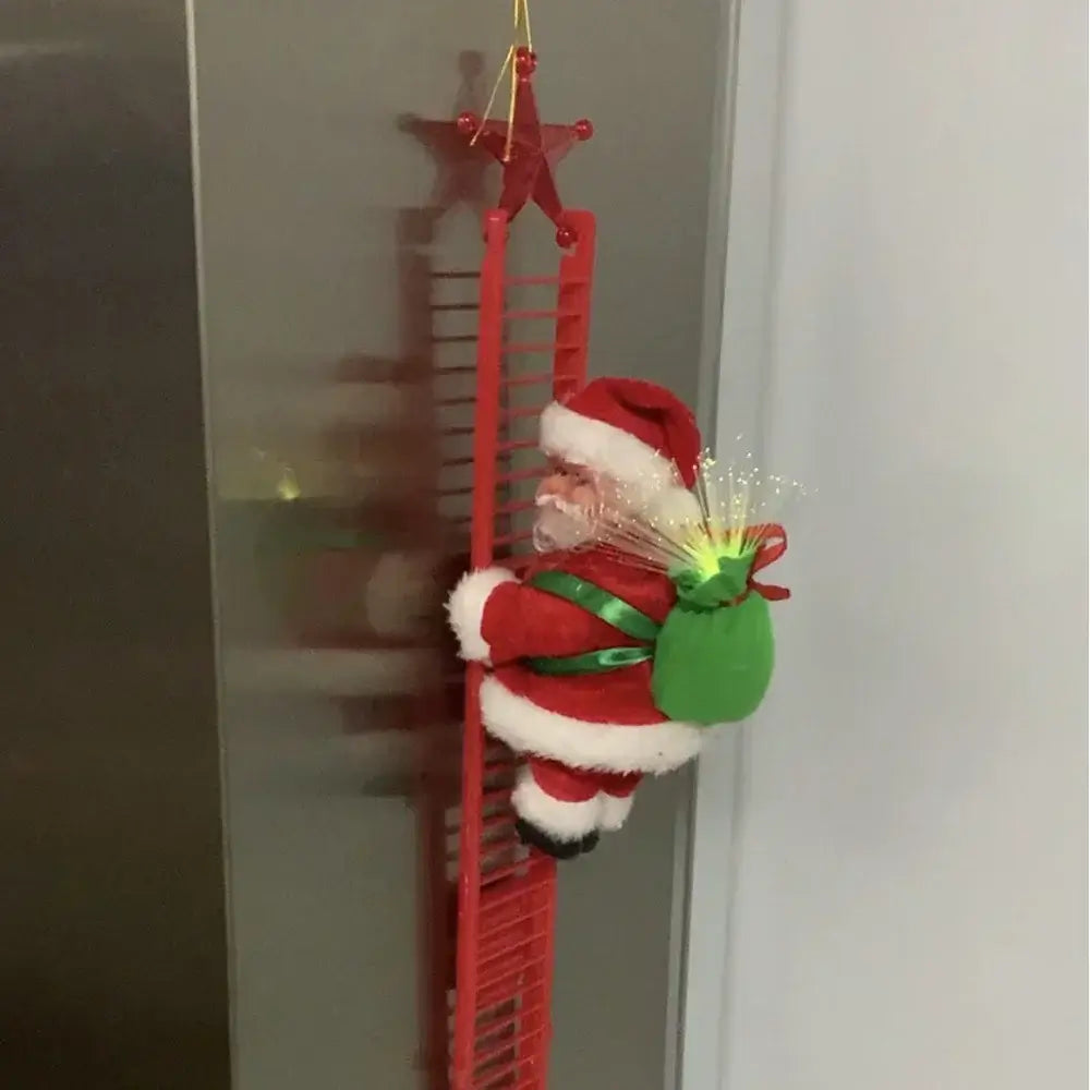 Climbing Santa Ladder with Music