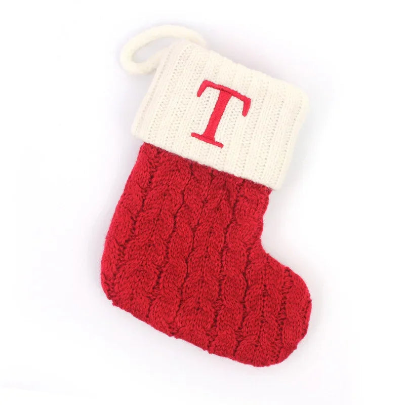 Personalized Knitted Christmas Stocking Decoration