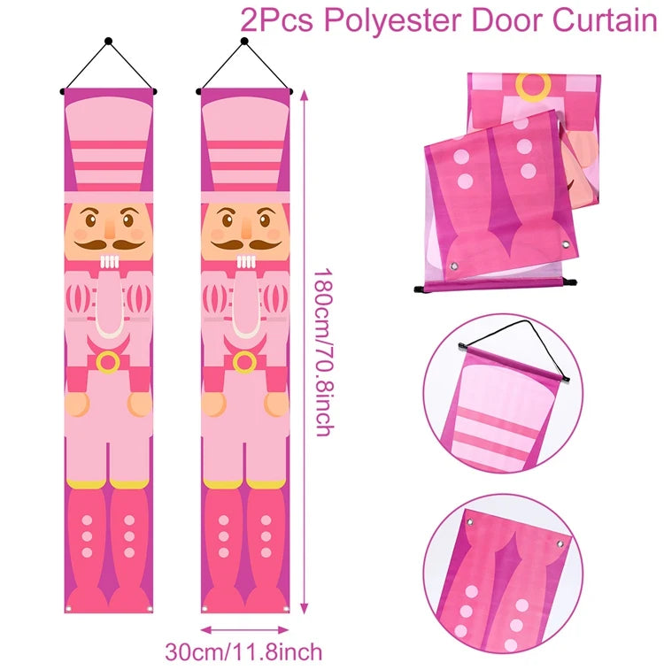 Merry Christmas 2025 Festive Door Banner