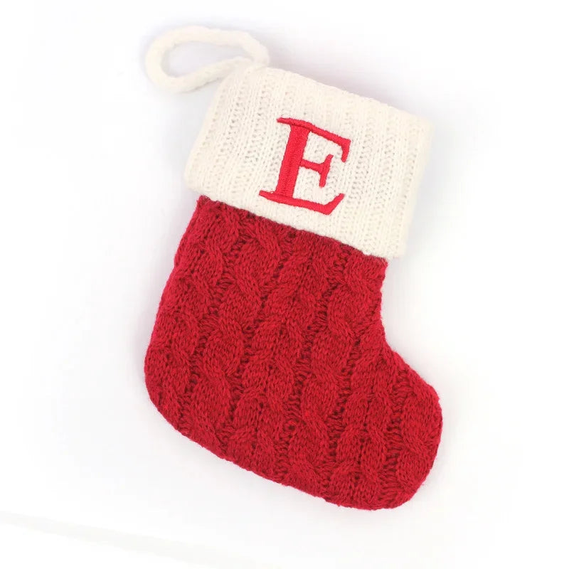 Personalized Knitted Christmas Stocking Decoration