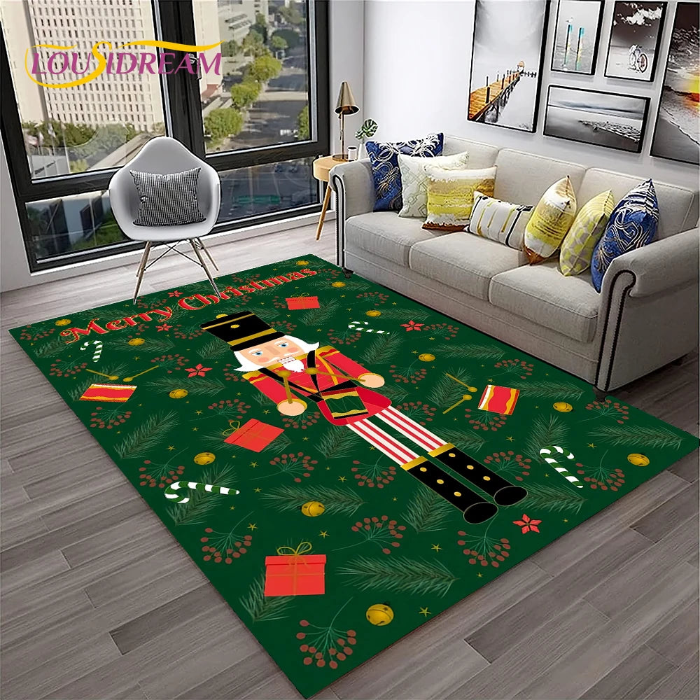 Nutcracker Christmas Cartoon Floor Rug