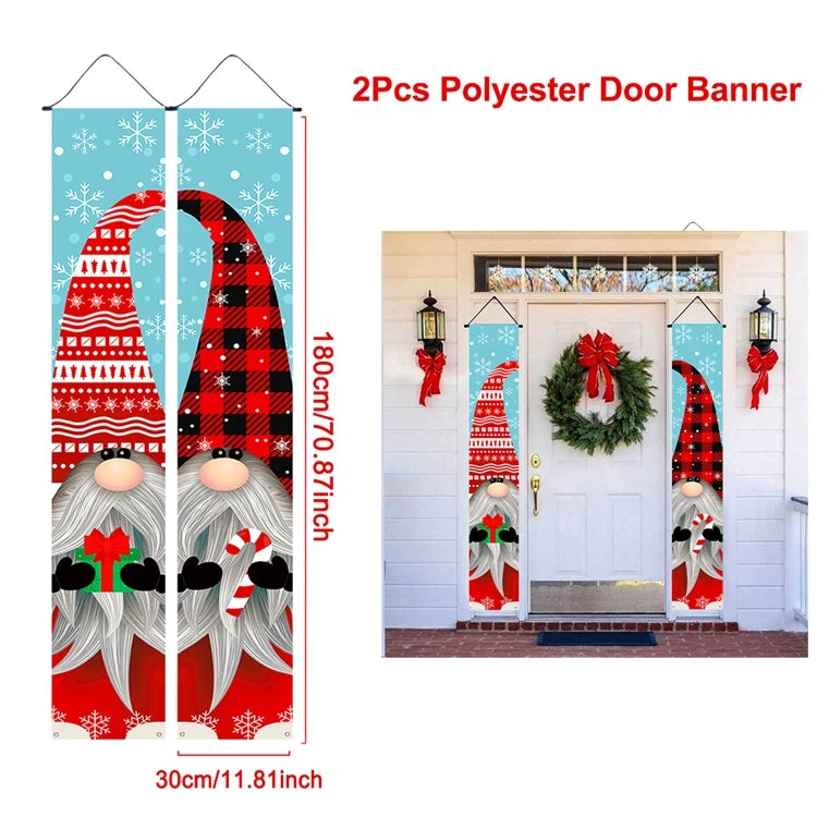 Merry Christmas 2025 Festive Door Banner