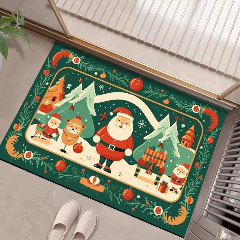 Christmas Family Entrance Doormat Rug