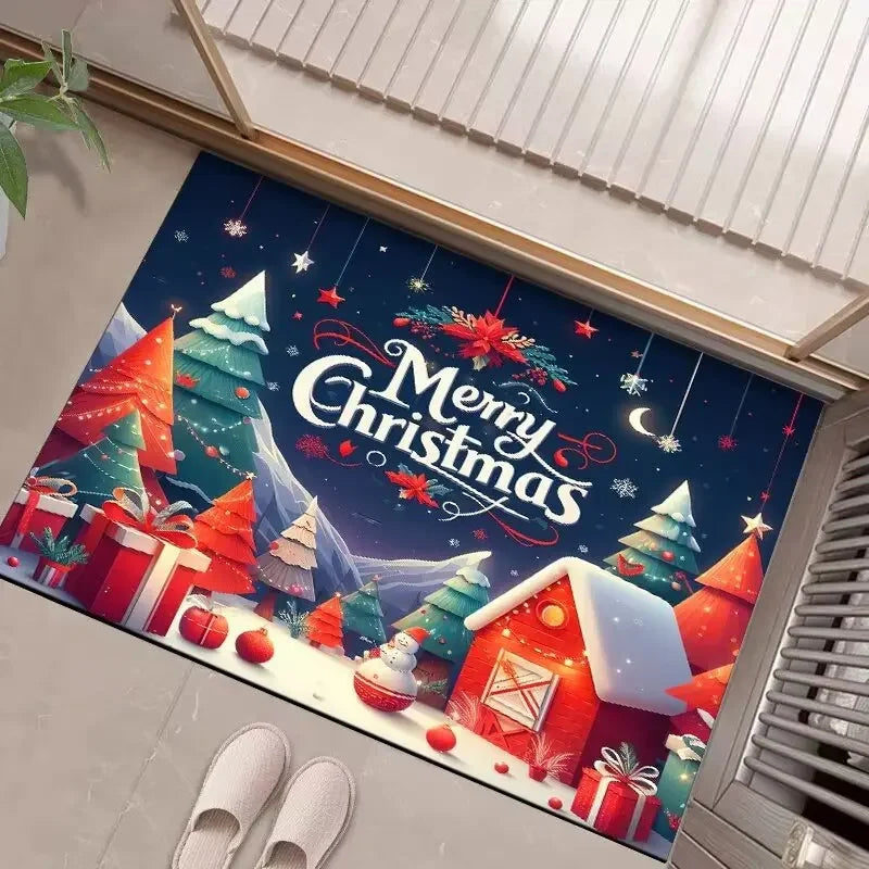 Christmas Family Entrance Doormat Rug