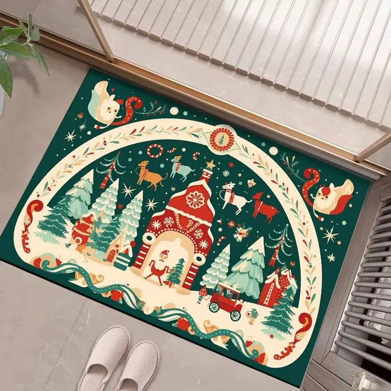 Christmas Family Entrance Doormat Rug