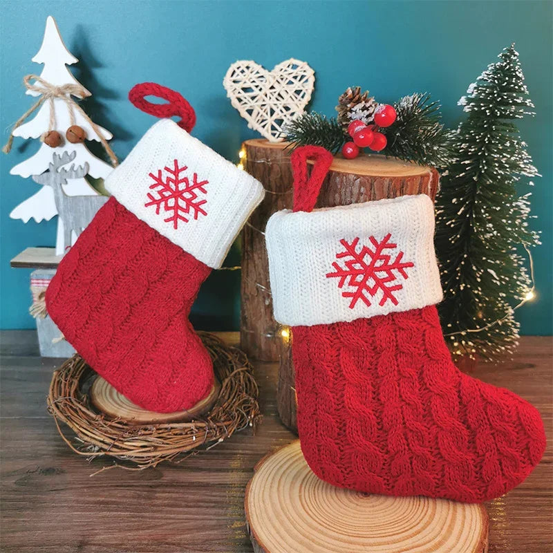 Personalized Knitted Christmas Stocking Decoration