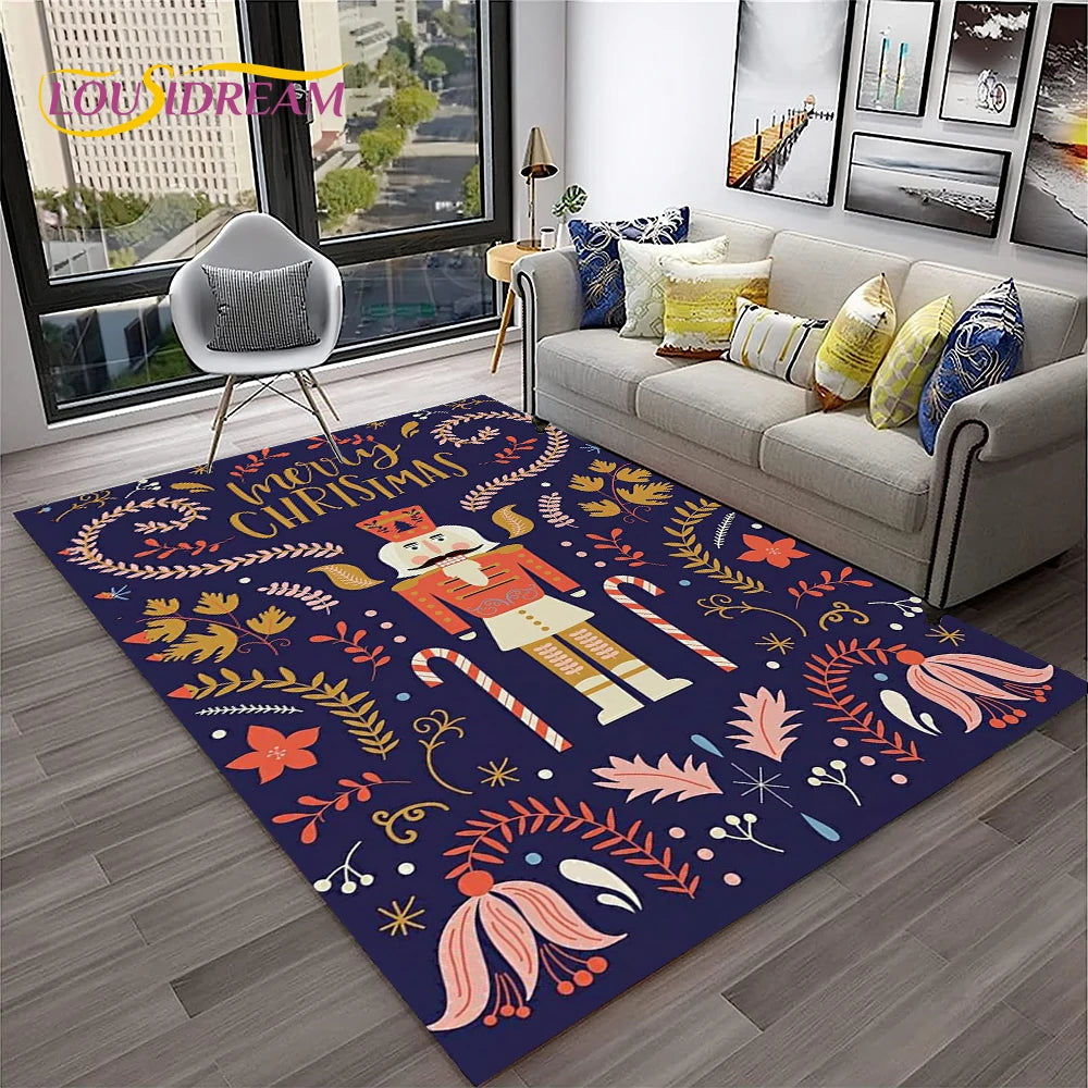 Nutcracker Christmas Cartoon Floor Rug