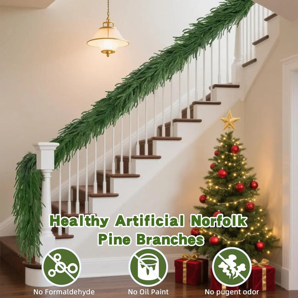 6FT Artificial Norfolk Pine Christmas Garlands