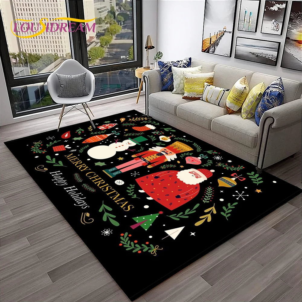 Nutcracker Christmas Cartoon Floor Rug