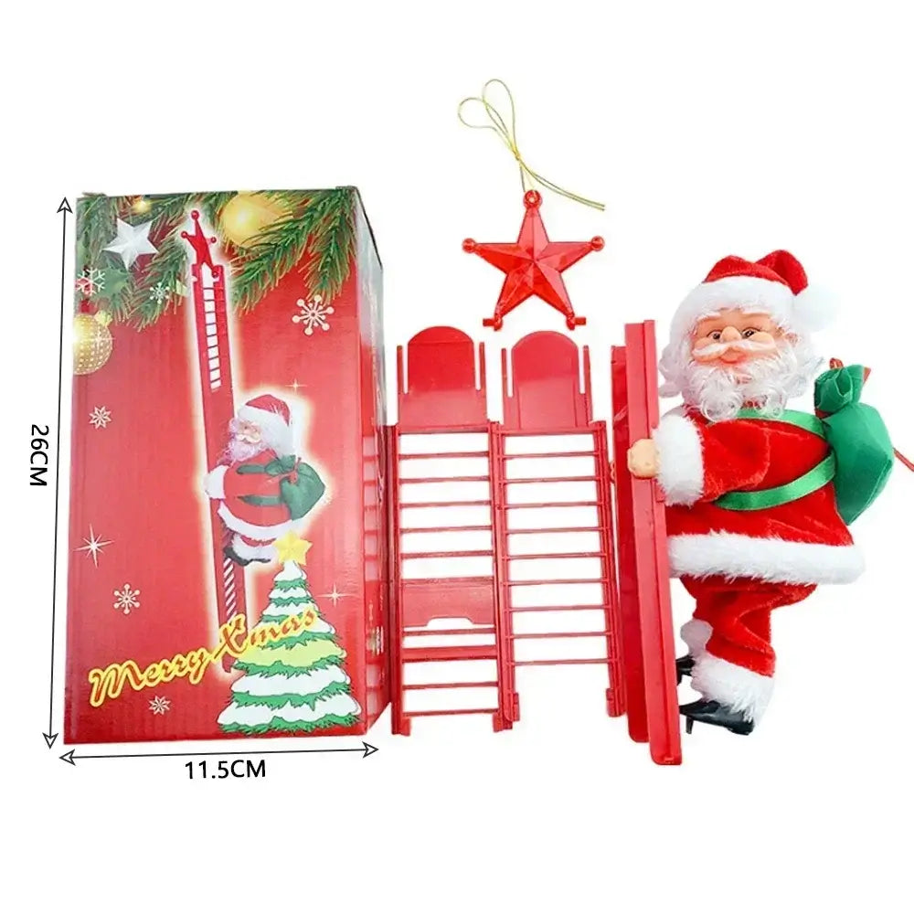 Climbing Santa Ladder with Music