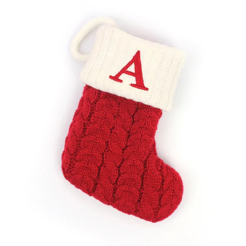 Personalized Knitted Christmas Stocking Decoration