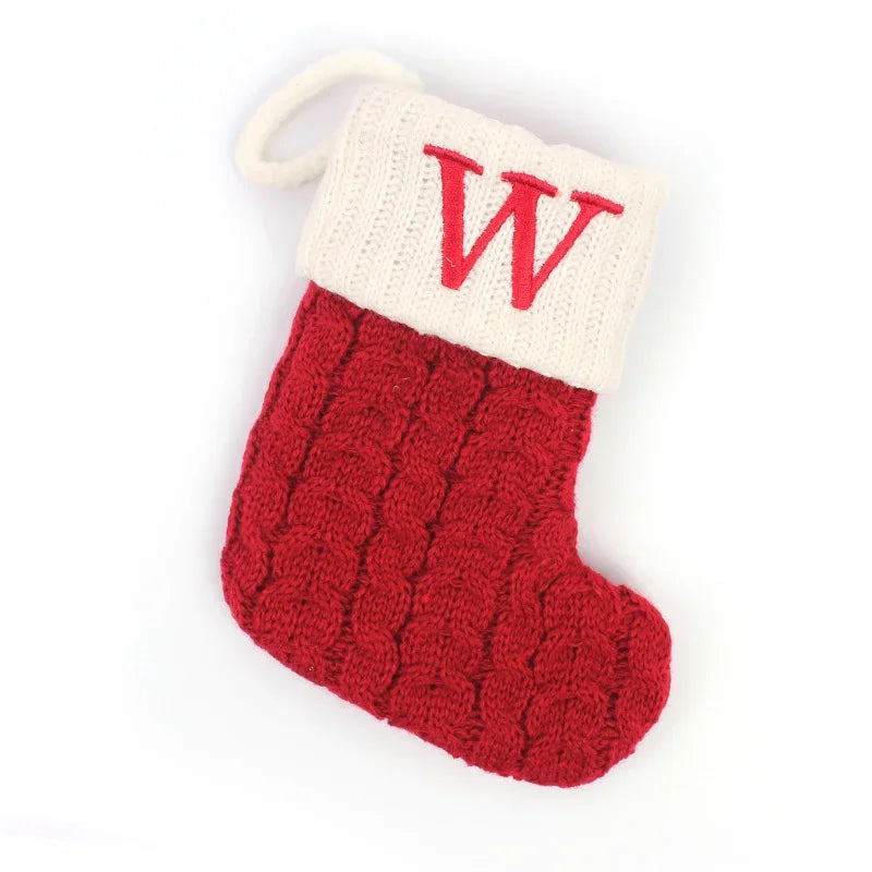 Personalized Knitted Christmas Stocking Decoration