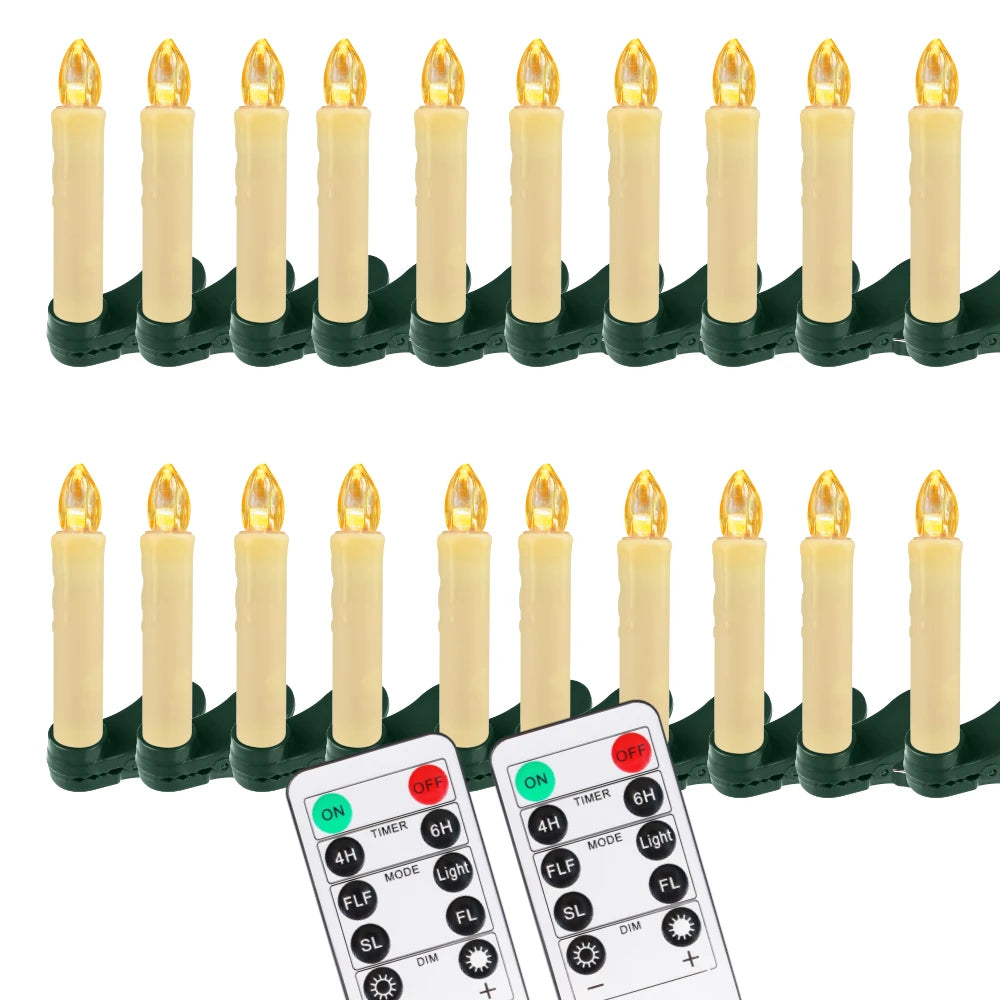 Flameless LED Taper Christmas Candles