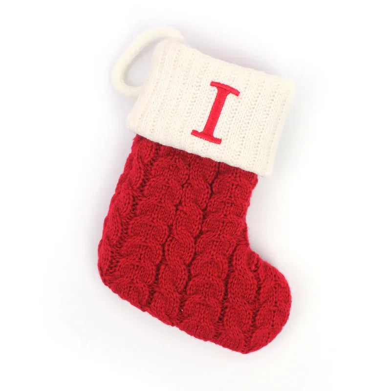 Personalized Knitted Christmas Stocking Decoration