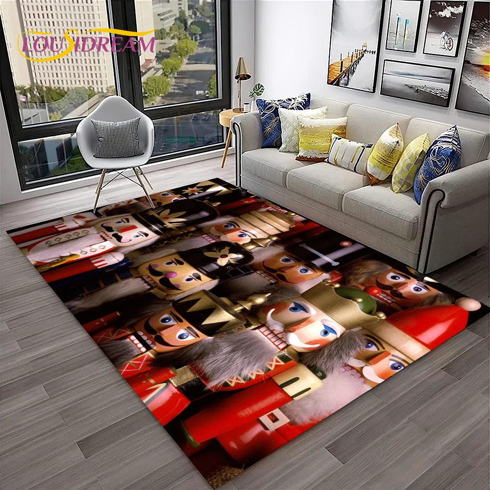 Nutcracker Christmas Cartoon Floor Rug