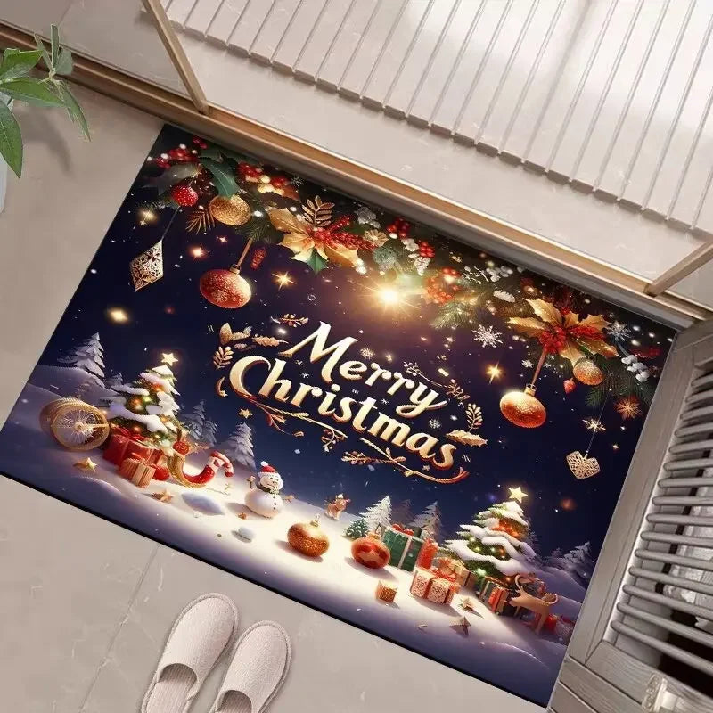 Christmas Family Entrance Doormat Rug