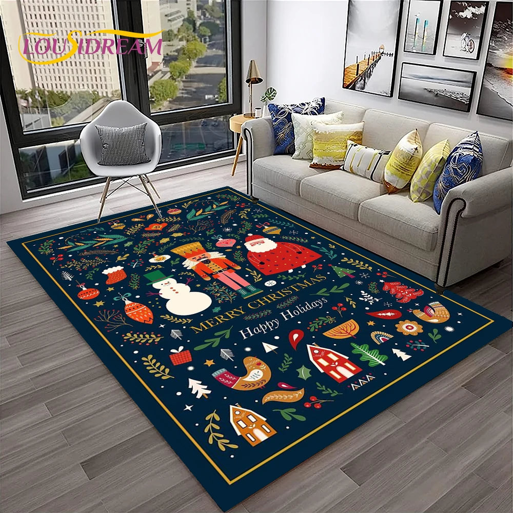 Nutcracker Christmas Cartoon Floor Rug