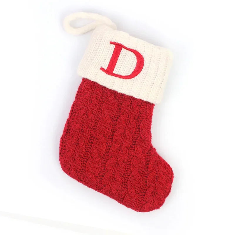 Personalized Knitted Christmas Stocking Decoration