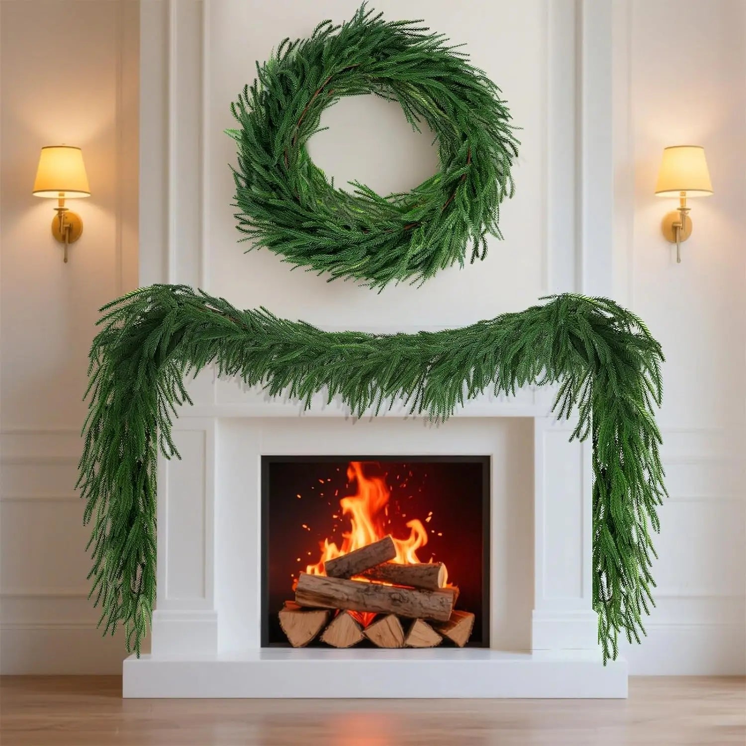 6FT Artificial Norfolk Pine Christmas Garlands