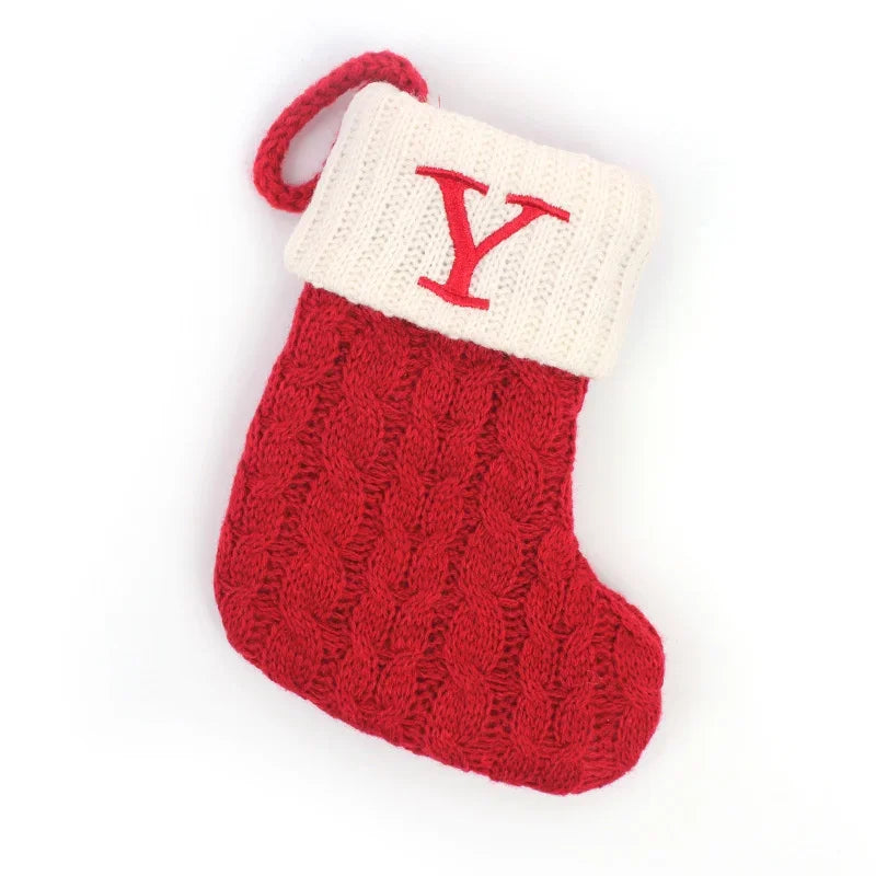 Personalized Knitted Christmas Stocking Decoration