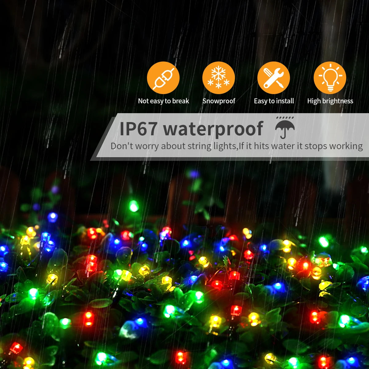 2025 Waterproof LED Christmas String Lights