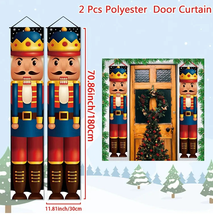 Merry Christmas 2025 Festive Door Banner