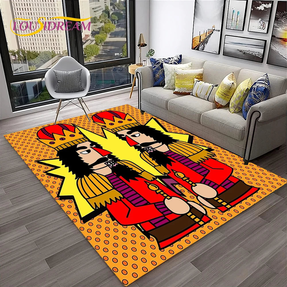 Nutcracker Christmas Cartoon Floor Rug