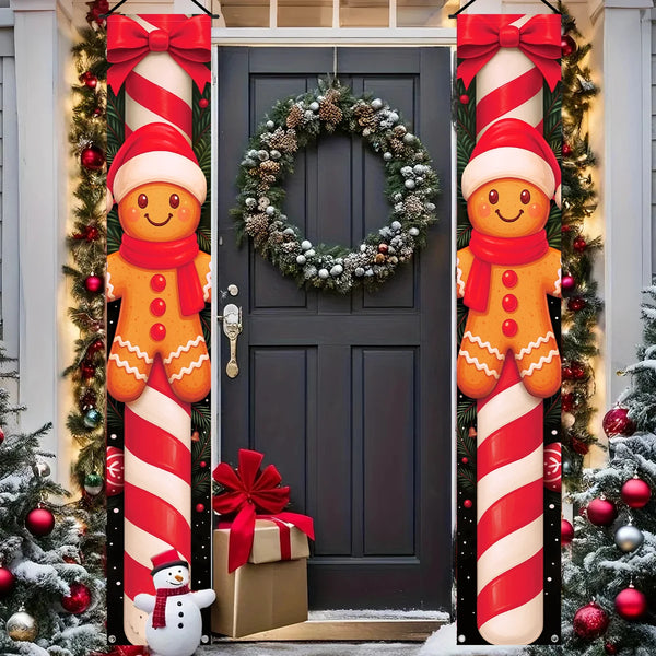 Merry Christmas 2025 Festive Door Banner