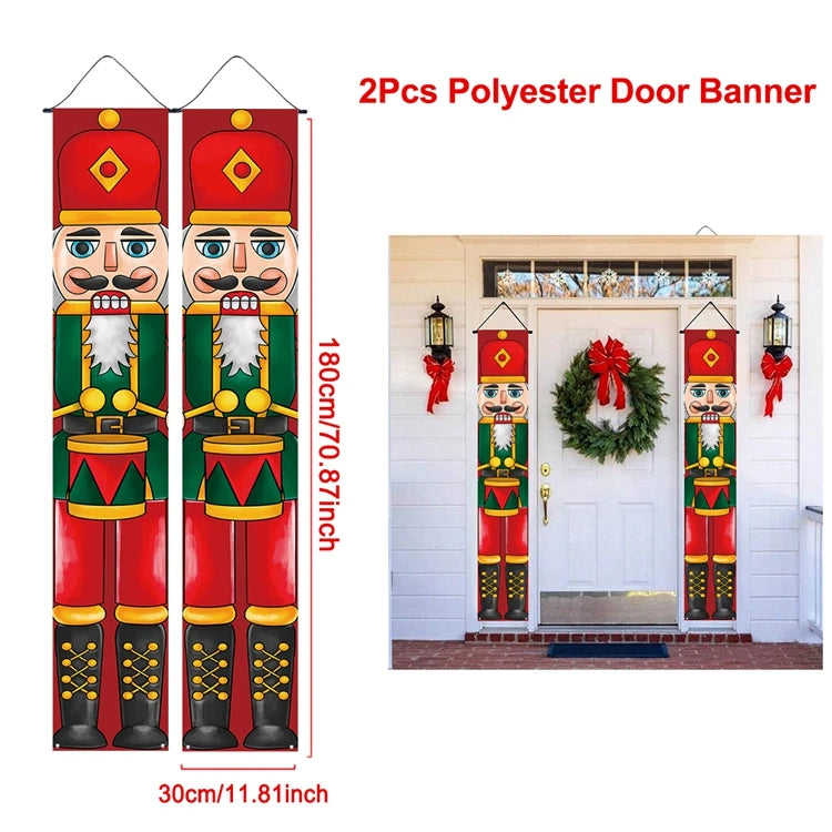 Merry Christmas 2025 Festive Door Banner