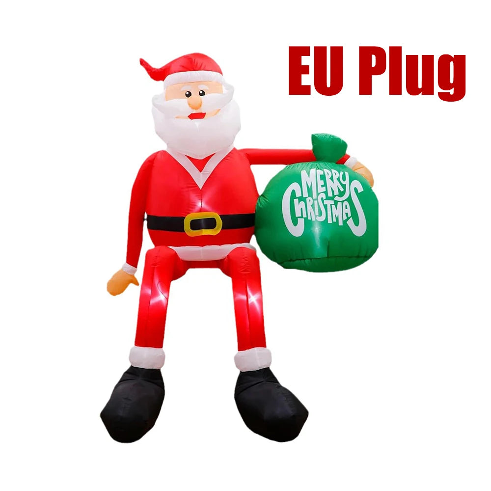 8FT Inflatable Santa with LED Present Bag