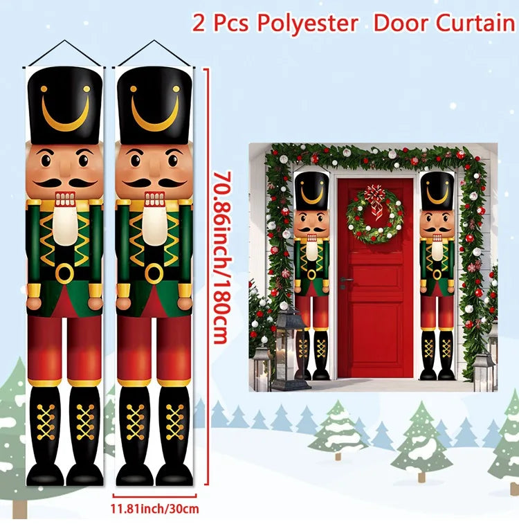 Merry Christmas 2025 Festive Door Banner
