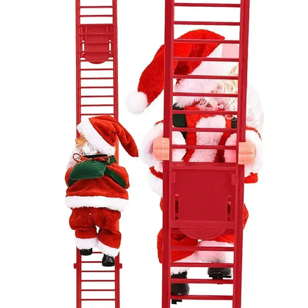 Climbing Santa Ladder with Music