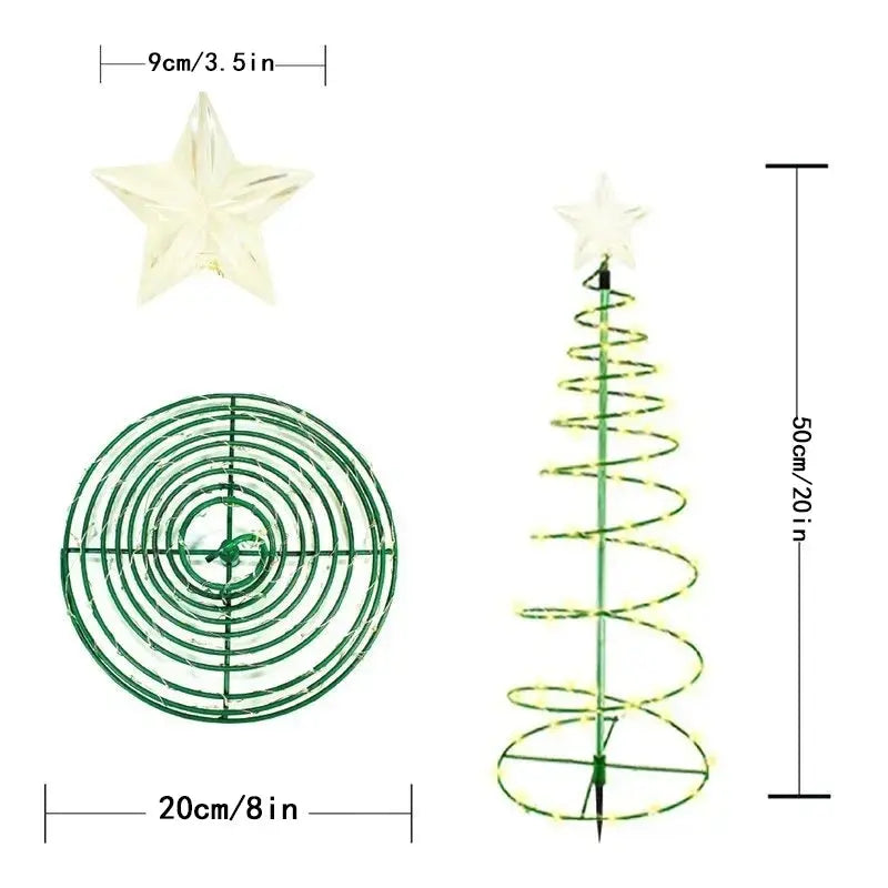 Solar LED Luminous Christmas Tree Ornament