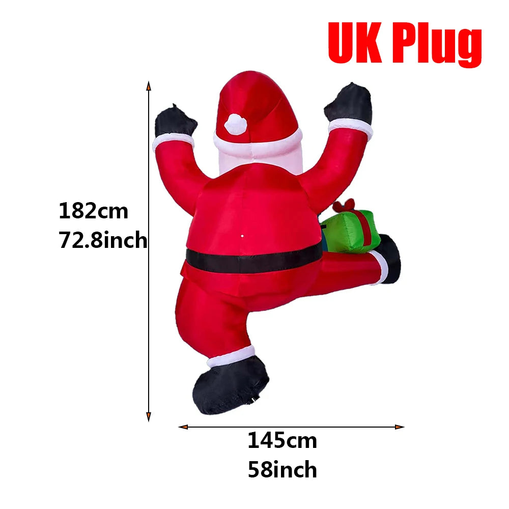 8FT Inflatable Santa with LED Present Bag