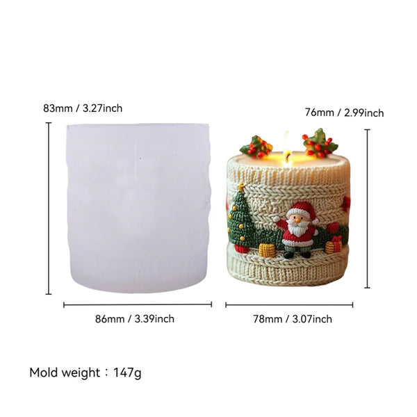 Christmas Santa Tree Silicone Candle Mold