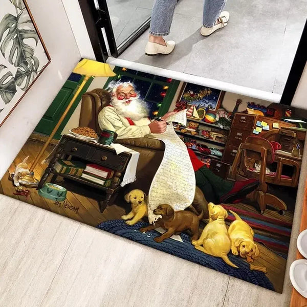 Christmas Family Entrance Doormat Rug