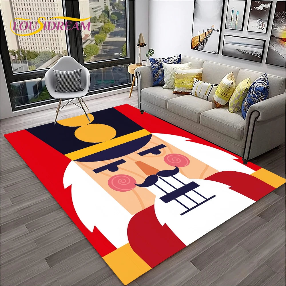 Nutcracker Christmas Cartoon Floor Rug