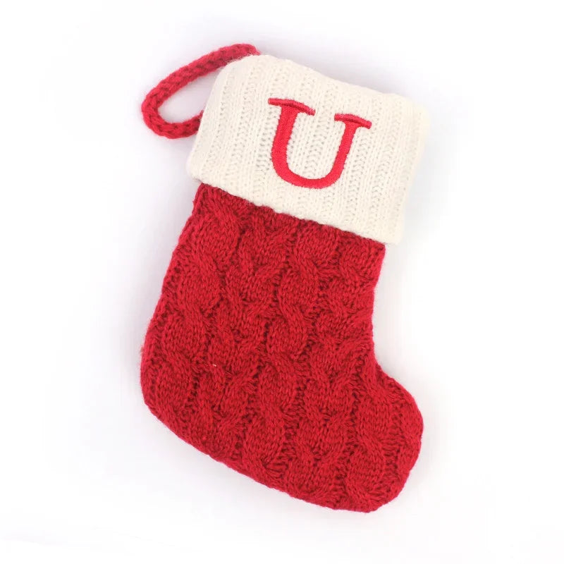 Personalized Knitted Christmas Stocking Decoration