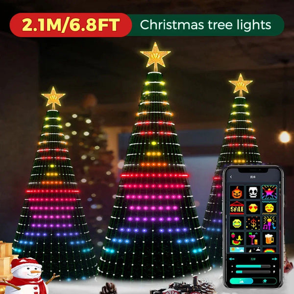 Smart RGB Christmas Tree Star Lights