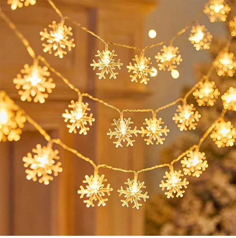 Snowflake LED Christmas Tree String Lights