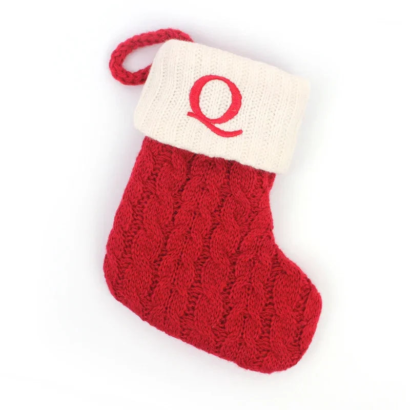 Personalized Knitted Christmas Stocking Decoration