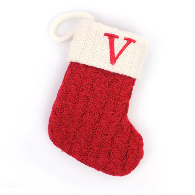 Personalized Knitted Christmas Stocking Decoration