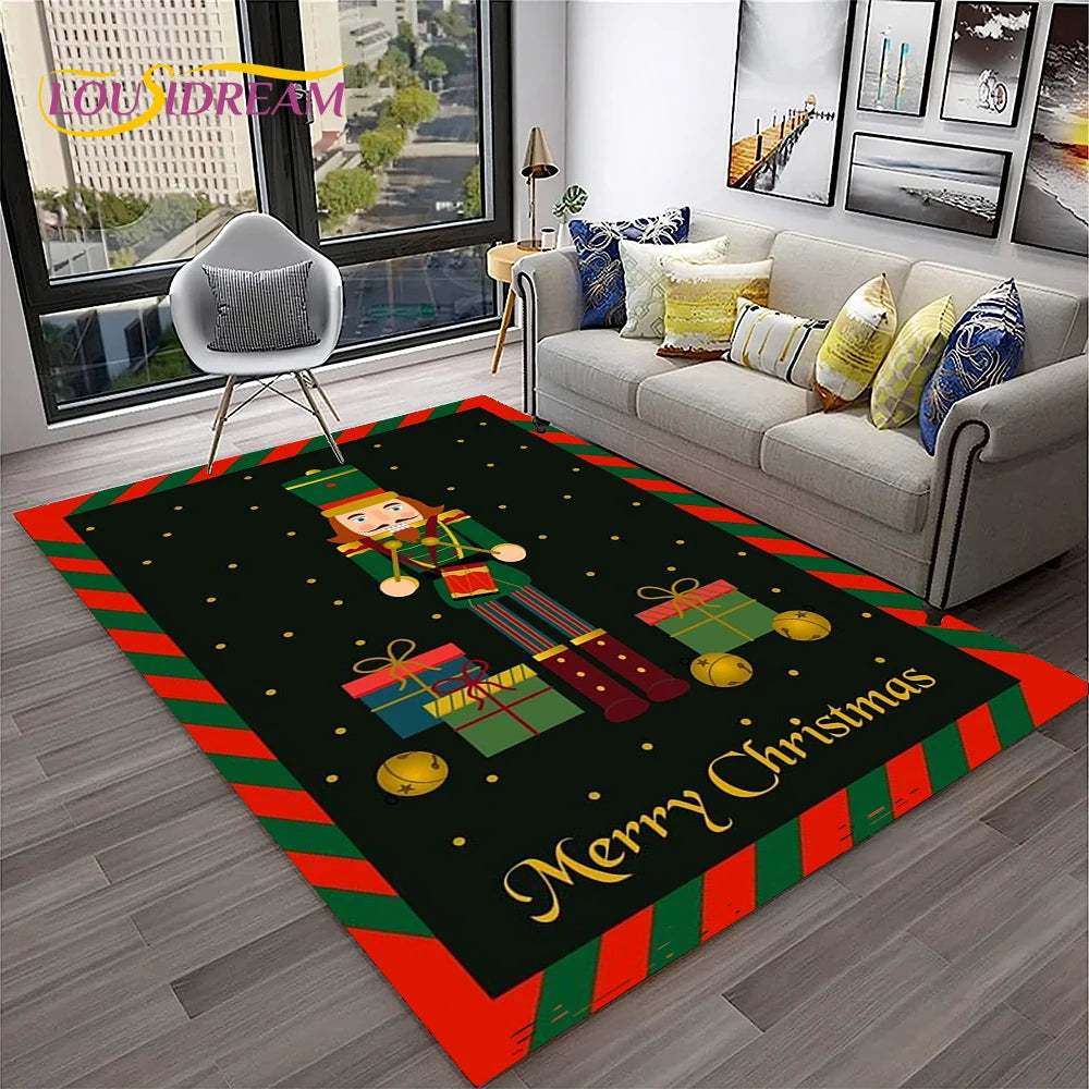 Nutcracker Christmas Cartoon Floor Rug